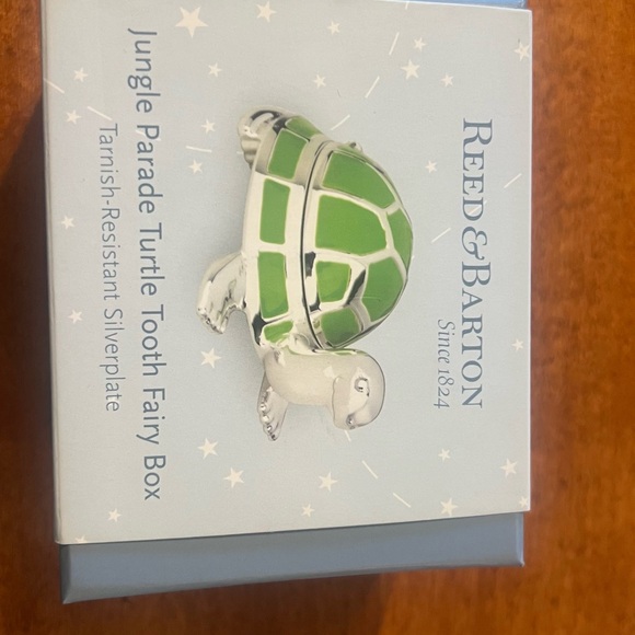 Jungle parade silver-plated Turtle Tooth Fairy box - Picture 2 of 4